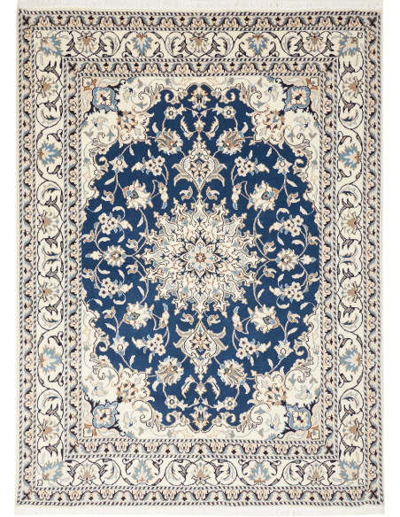 Tappeto Nain Kashmar Persia bianco grigio 168x240