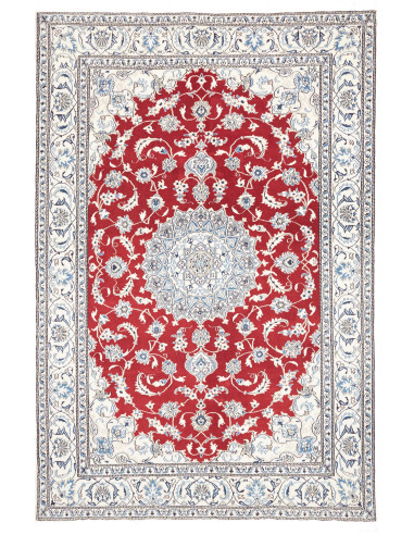 Rug Nain Kashmar Persia 198x293 Red Cream