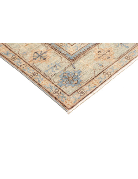 Tappeto Kazak Fine Pakistan 196x252 Verde Acqua