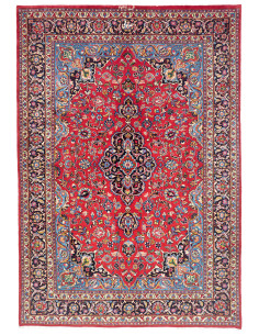 Rug Mashad Persia 203x293 Crimson Red Navy Blue