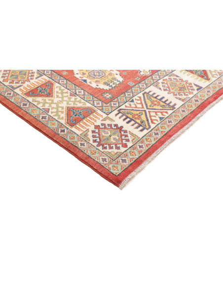 Tappeto Kazak Afghanistan 209x293 Terracotta Bl