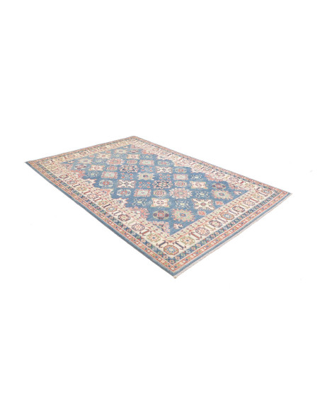 Rug Kazak Afghanistan 166x241 Medium Blue Cream