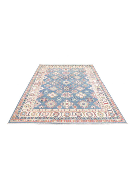 Rug Kazak Afghanistan 166x241 Medium Blue Cream