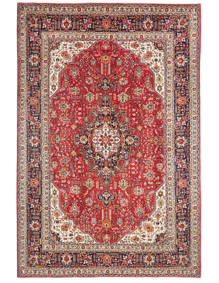 Tappeto Tabriz Persia 200x302 Rosso Blu Notte