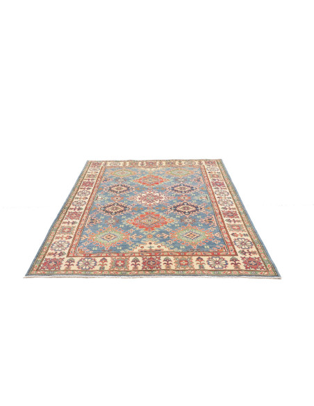 Tappeto Kazak Afghanistan 151x199 Blu Beige