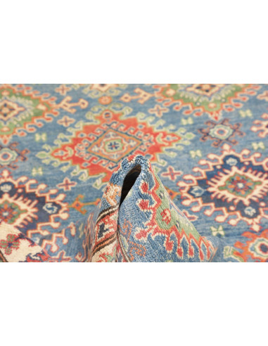 Tappeto Kazak Afghanistan 151x199 Blu Beige