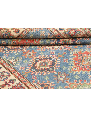 Tappeto Kazak Afghanistan 151x199 Blu Beige