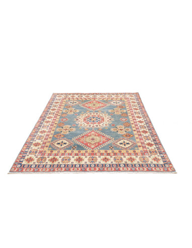 Tappeto Kazak Afghanistan 150x196 Blu Cielo Cre