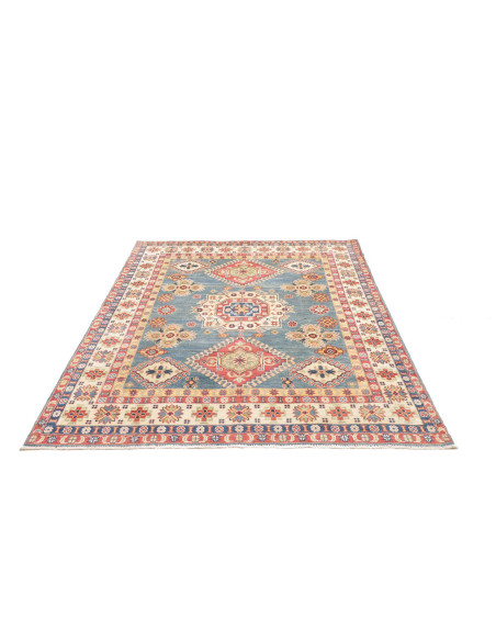Tappeto Kazak Afghanistan 150x196 Blu Cielo Cre