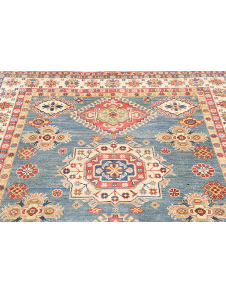 Tappeto Kazak Afghanistan 150x196 Blu Cielo Cre