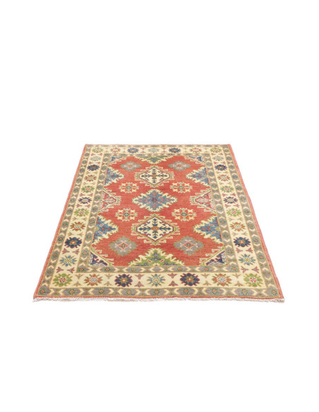 Rug Kazak Co 105x147 Terracotta Red Blue
