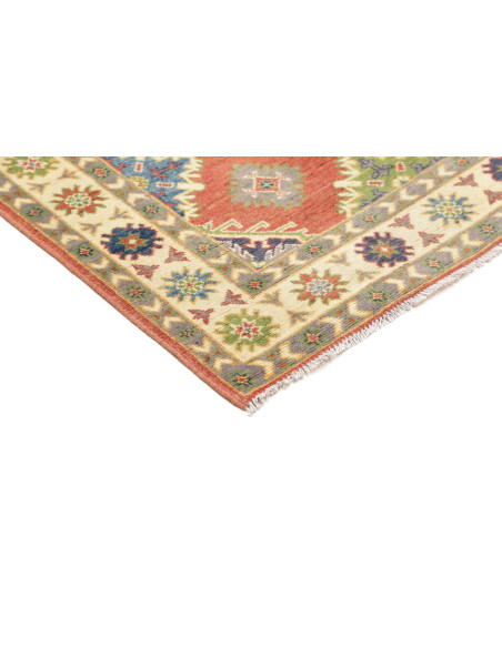 Rug Kazak Co 105x147 Terracotta Red Blue