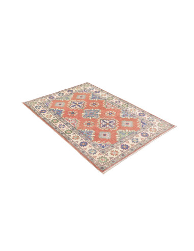 Rug Kazak Co 104x146 Terracotta Blue