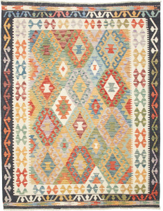 Rug Kilim Afghanistan maroon grey 159x201