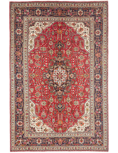 Rug Tabriz Persia 198x300 Red Dark Blue