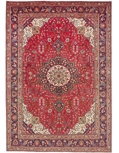 Rug Tabriz Persia 230x330 Red Navy Blue