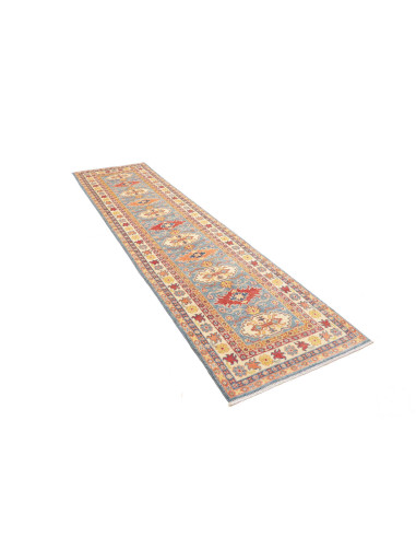 Rug Kazak Co 81x302 Blue Terracotta