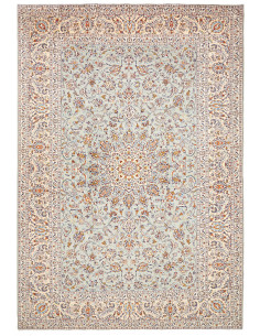 Tappeto Kashan Persia 232x333 Azzurro Cielo Ten