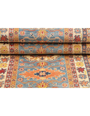 Rug Kazak Co 81x302 Blue Terracotta