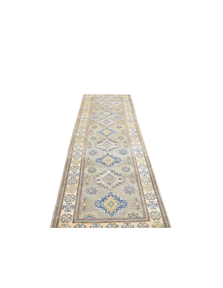 Rug Kazak Co 83x311 Grey Blue