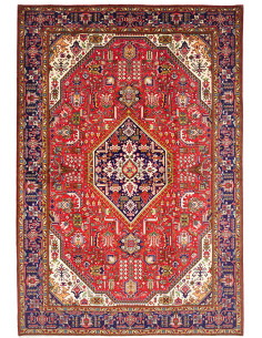 Tappeto Tabriz Persia 202x300 Rosso Blu Notte