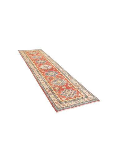 Rug Kazak Co 80x297 Brick Red Blue
