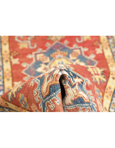 Rug Kazak Co 80x297 Brick Red Blue