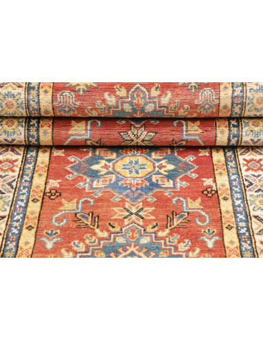 Rug Kazak Co 80x297 Brick Red Blue