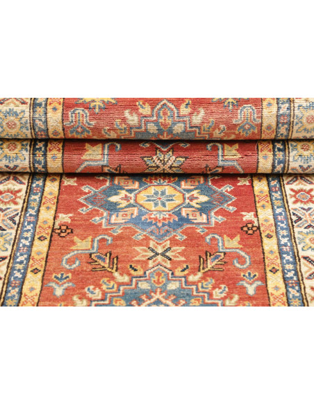 Rug Kazak Co 80x297 Brick Red Blue