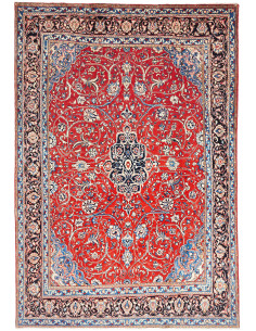 Tappeto Sarough Persia 214x310 Rosso Blu Notte