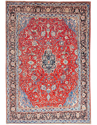 Tappeto Sarough Persia 214x310 Rosso Blu Notte