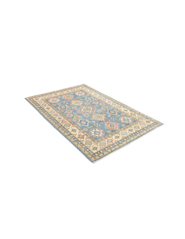 Rug Kazak Co 122x178 Muted Blue And Cream