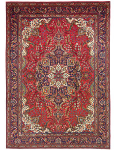 Tappeto Tabriz Persia 247x348 Rosso Blu Scuro