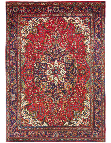 Tappeto Tabriz Persia 247x348 Rosso Blu Scuro
