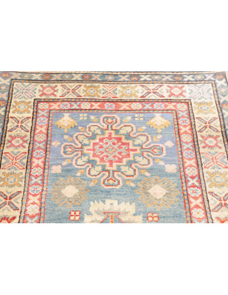 Tappeto Kazak Co Afgahnistan 82x200 Azzurro Pol