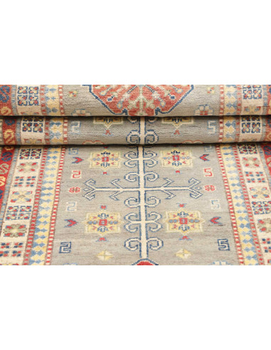Rug Kazak Co 80x252 Sage Green Coral Red