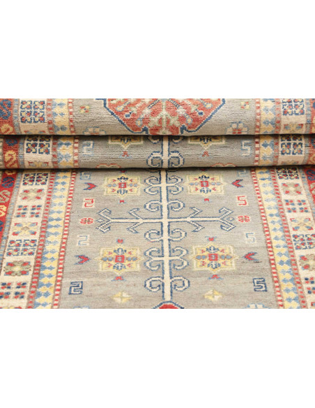 Rug Kazak Co 80x252 Sage Green Coral Red