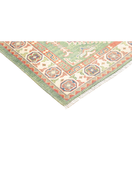 Rug Kazak Co 82x125 Sage Green Terracotta Red