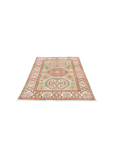 Rug Kazak Co 116x175 Aqua Green Terracotta