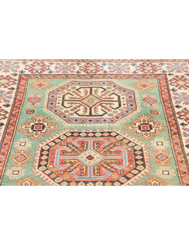 Rug Kazak Co 116x175 Aqua Green Terracotta