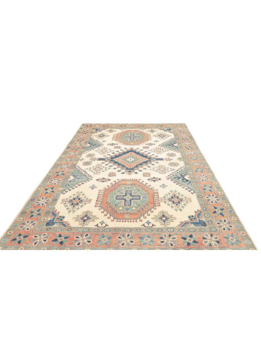 Rug Kazak Co 204x306 Cream Blue