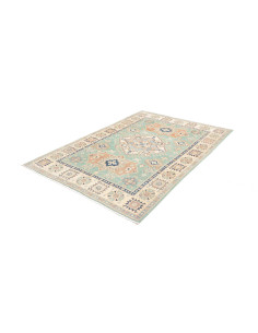 Rug Kazak Co 147x206 Aqua Blue Cream 2