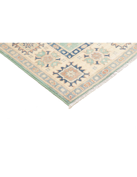 Rug Kazak Co 147x206 Aqua Blue Cream