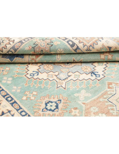 Rug Kazak Co 147x206 Aqua Blue Cream