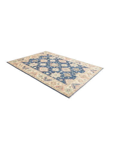 Rug Kazak Co 173x240 Deep Blue Cream