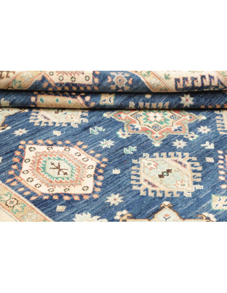 Rug Kazak Co 173x240 Deep Blue Cream