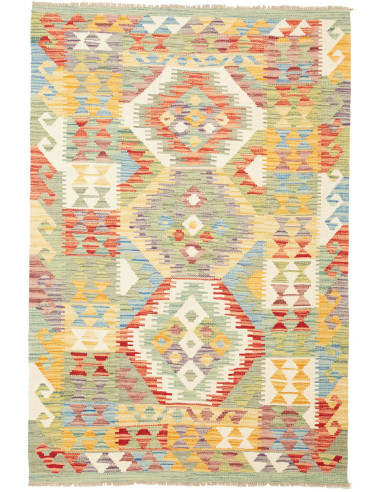 Rug Kilim Afghanistan maroon brown 103x154