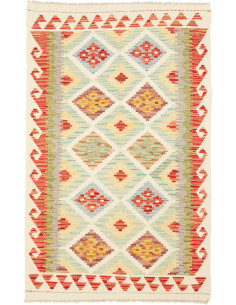 Tappeto Kilim Afghanistan giallo rosso 99x155