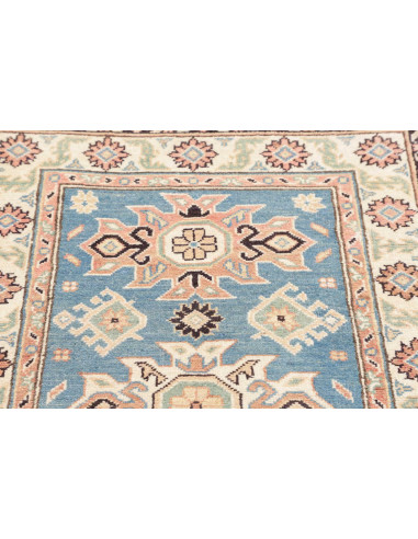 Rug Kazak Co 84x130 Sky Blue Peach