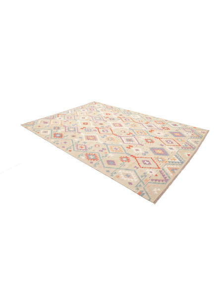 Rug Killim 202x297 Pastel Multi-colored Beige
